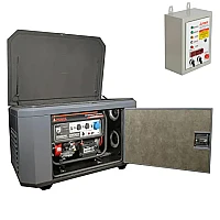 Генератор A-iPower A9000EAX в супертихом зимнем кожухе 1400SS RAL 7024 + блок автозапуска A-iPower 400 В, 25 А